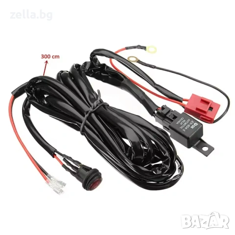 Инсталационен комплект за LED фарове и барове 12V – Реле 40A, предпазител 30A, за авто, мото 10369, снимка 4 - Аксесоари и консумативи - 54685085