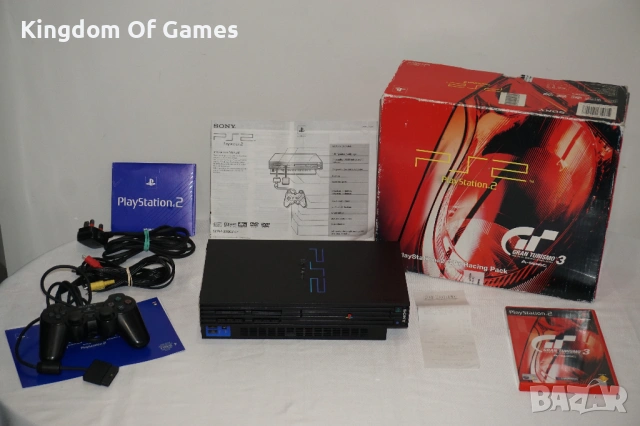 Конзола PS2 FAT GT3 Racing Pack SCPH-35003 Made in Japan С Оригинална Кутия и Касова Бележка от 2001