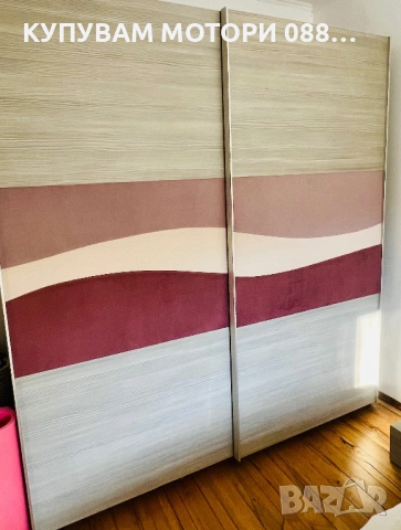 Спалня с Матрак Нани и Подматрачна Рамка и Гардероб и 2 бр Шкафчета , снимка 7 - Спални и легла - 53979854