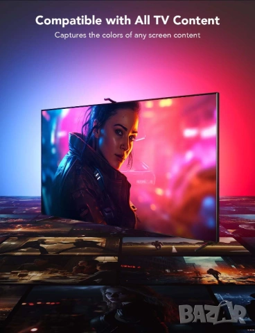 LED подсветка за телевизор Govee Envisual TV Backlight T2 55 65 inch - НОВА, снимка 2 - Стойки, 3D очила, аксесоари - 54684149