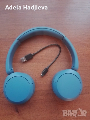 Безжични Bluetooth слушалки Sony WH-CH520 + Кабел