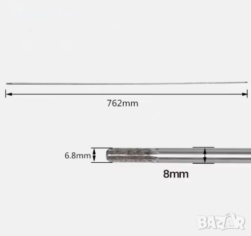 Прът кардан вал за бензинов моторен тример храсторез моторна коса, снимка 5 - Градинска техника - 54184510