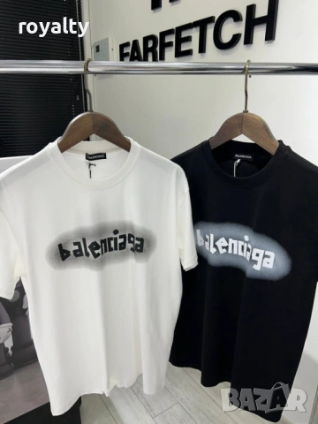 Balencaga Нови Мъжки Тениски Два Цвята 