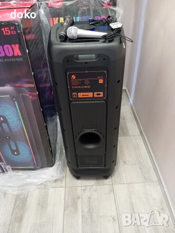 НОВА голяма 2*15" караоке тонколона, снимка 4 - Тонколони - 54986316