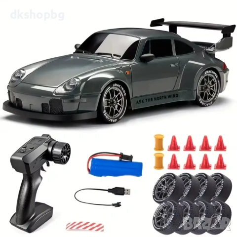 4652 RC Porsche Drift Master: 4х4 Дрифт количка с акумулаторна батерия и състезателен сет