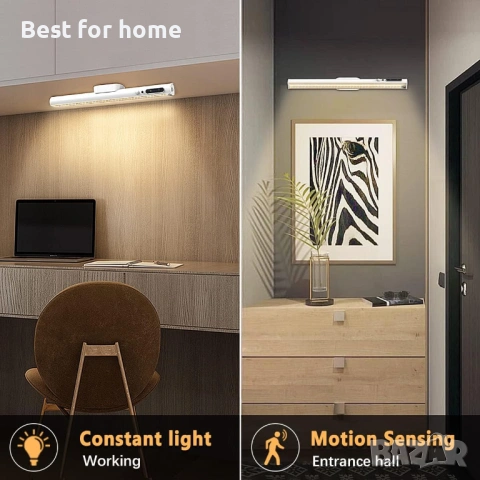 LED светлинна лента Hapfish със сензор за движение, вътрешна, акумулаторна, безжична, магнитна, снимка 6 - Лед осветление - 54390355