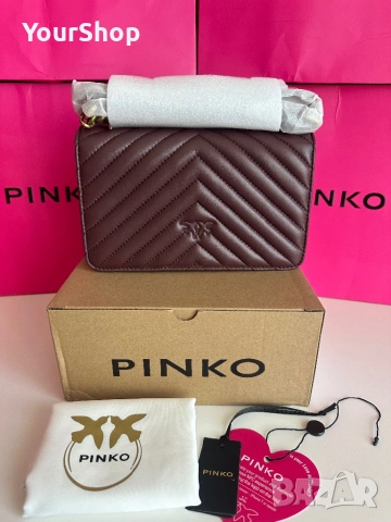 PINKO Small Chevron Love Bag One – оригинална чанта | НОВА, снимка 2 - Чанти - 54048293