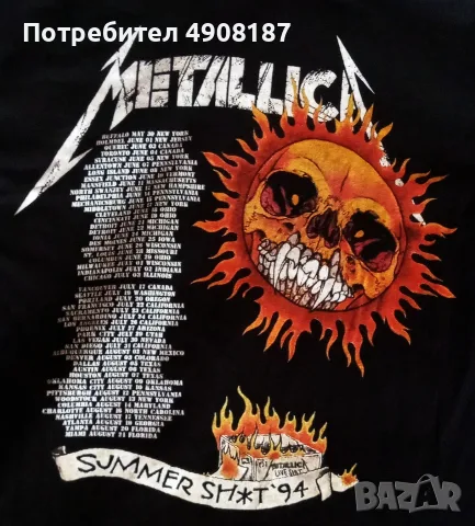 Тениска групи Metallica. Турне 1994 , снимка 2 - Тениски - 55564799