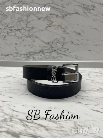 YSL сив колан еко кожа, снимка 2 - Колани - 55468196