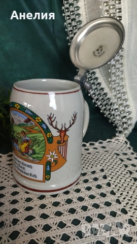 Халба нова с ловни сцени , снимка 2 - Чаши - 54597592