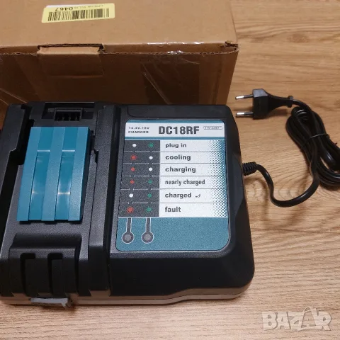 НОВО! Комплект Бързо Зарядно DC18RF + Усилена Батерия 18V 5.5Ah BL1855B за Makita LXT, снимка 2 - Други инструменти - 55395172