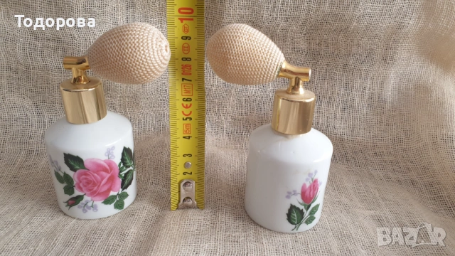 Порцеланови пулвелизатори за парфюм- 2 броя, снимка 4 - Антикварни и старинни предмети - 54091639