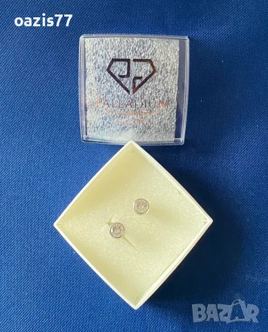 Колие My silver-Au и Ag; Обици с цирконий Palladium-Au; Пръстен със светло син сапфир-сърце-Au, снимка 2 - Бижутерийни комплекти - 55448342