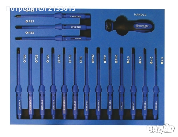 Cornwell Tools 17части изолирани Interchangeable Insulated Screwdriver Set 1000v 17Pc