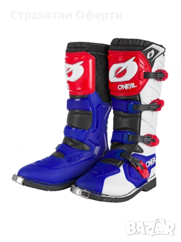Мотокрос ботуши O'NEAL RIDER PRO blue/red/white 43