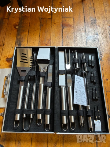 Продавам чисто нов барбекю комплект Grill Meister – 18 части, снимка 4 - Барбекюта - 54669028