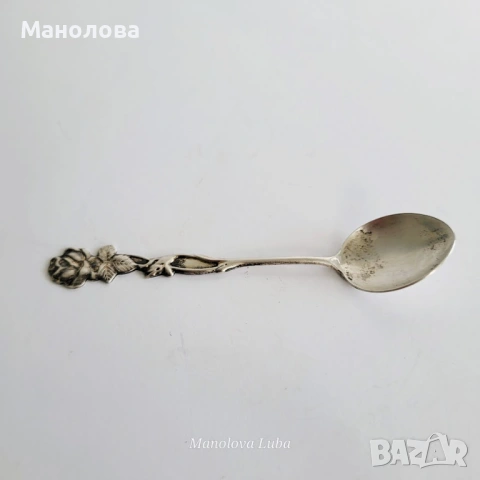 Елегантна лъжичка, класически модел, известен като „Хилдесхаймска роза“ (Hildesheimer Rose)., снимка 2 - Други ценни предмети - 54461791
