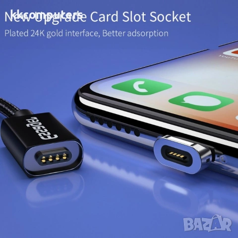 ESSAGER 3 в 1 Магнитен Кабел Lightning / Type-C / Micro USB 3A за Бързо Зареждане 1 м, снимка 3 - Оригинални зарядни - 54087724
