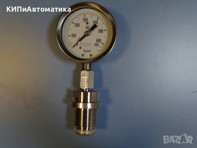 Манометър с мембранен разделител Nuova Fima AISI 316L Ф100 0-630 kg/cm2