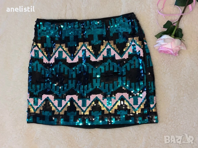Ефектна пола с пайети H&M – размер EUR 40