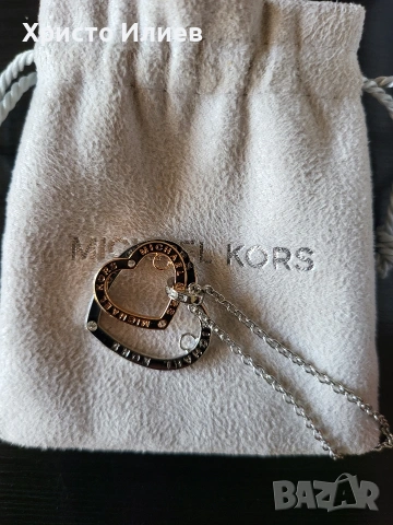 Колие Michael Kors верижка със сърце, снимка 11 - Колиета, медальони, синджири - 54787415