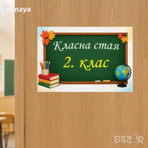 6715 Табелка за врата на класна стая, A4 формат, ламинирана, снимка 5 - Ученически пособия, канцеларски материали - 54582091
