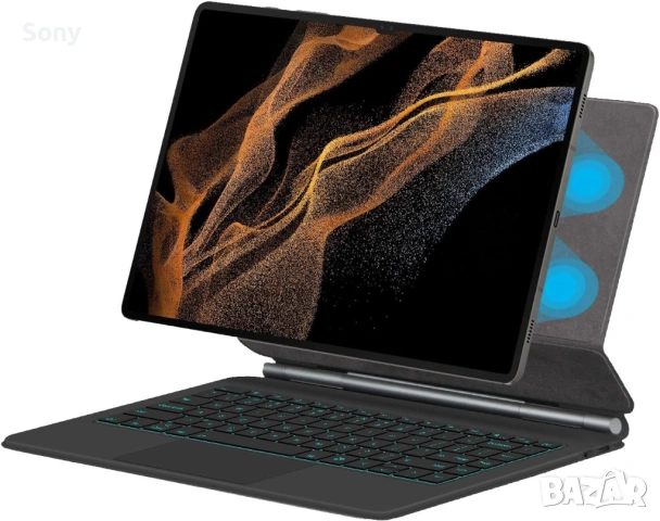 Магнитен калъф с клавиатура за Samsung Galaxy Tab S10+, снимка 10 - Калъфи, кейсове - 54461820