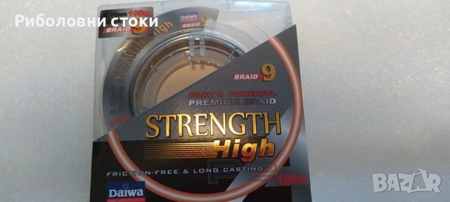 Плетено 9-нишково влакно Daiwa STRENGTH - 100м