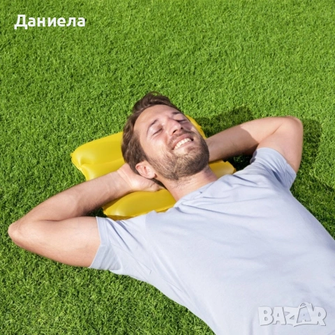 Надуваема възглавница 38 см x 25 см – комфорт и релакс навсякъде, където сте - Различни цветове, снимка 6 - Други стоки за дома - 54958722