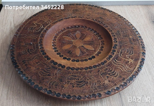 Пано дървено инкрустирано с месинг 30см за ценители , снимка 7 - Декорация за дома - 54015311