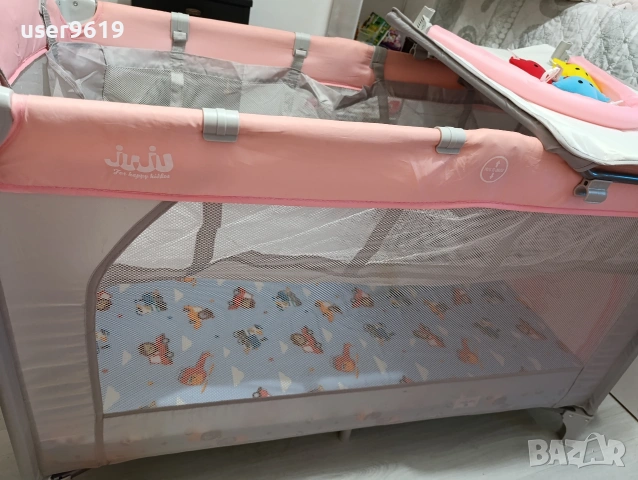 Сгъваема кошара с две нива, снимка 15 - Бебешки легла и матраци - 54362019