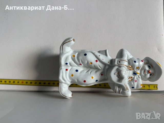 Ретро порцеланова фигурка „Клоун“ – Ръчно рисувана, Колекционерски порцелан, снимка 2 - Антикварни и старинни предмети - 54238289