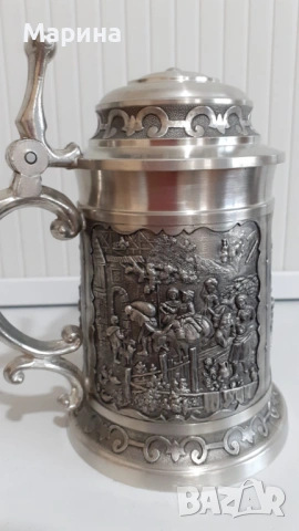 Халба от калай, 500 мл,  Antik*Vintage #140, снимка 2 - Антикварни и старинни предмети - 54391301