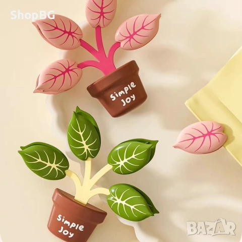Магнитен комплект щипки за пликове „Саксийно растение Simple Joy“ , снимка 3 - Декорация за дома - 54819838