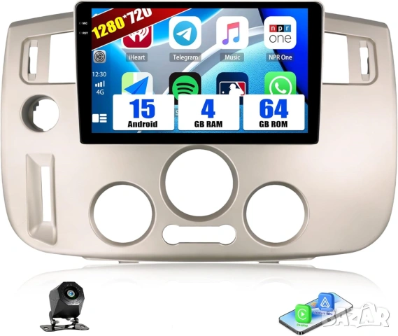 Мултимедия за Renault Scenic 2003-2009, Android, Навигация, Waze, Carplay, Андроид, двоен дин, снимка 4 - Аксесоари и консумативи - 55117362