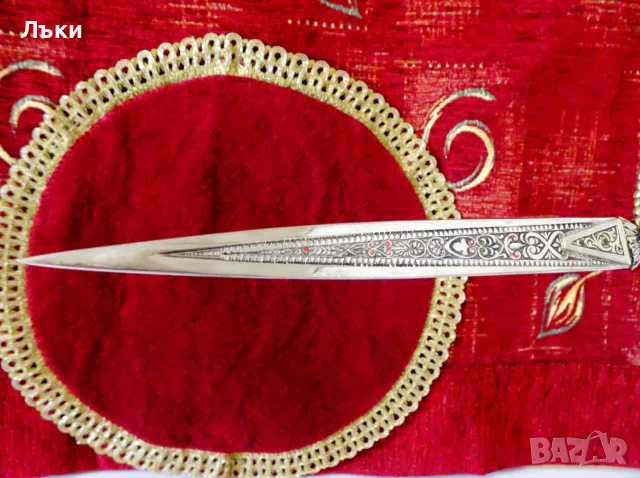 Кама с кания,Корона,Замък,Лъв,Орел,Щит,позлата. , снимка 4 - Антикварни и старинни предмети - 55436797