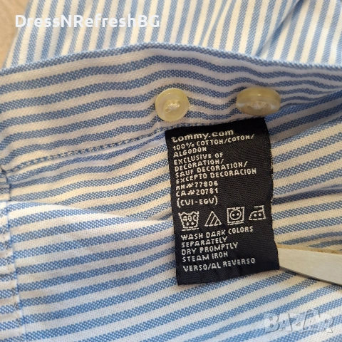 Мъжка раирана риза Tommy Hilfiger, размер L, снимка 9 - Ризи - 54235377
