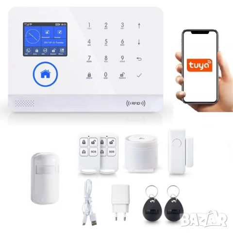 Аларма, Алармена система, TUYA, Wifi, СОТ, сигурност за дома, офис, охранителна, смартфон, интернет