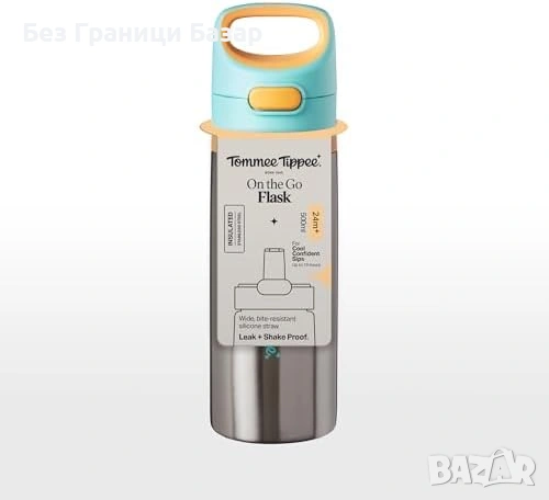 Нова детска Неразливаема бутилка със сламка Tommee Tippee 500 мл 24м+ бебе