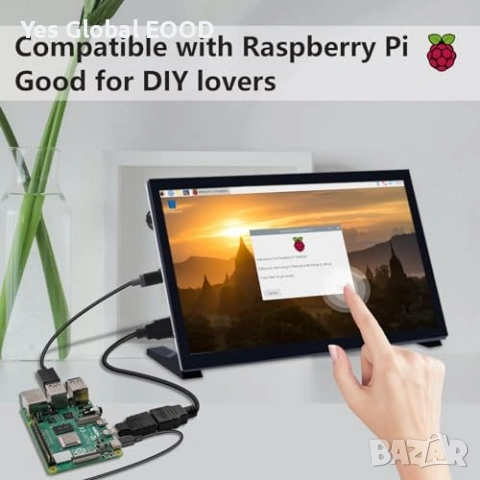 GeeekPi 10.1" IPS Touch монитор за Raspberry Pi, снимка 8 - Друга електроника - 54740428