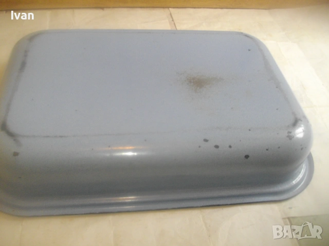 НОВА БЪЛГАРСКА голяма ТАВА ЗА АГНЕ от старото качество на Соц НРБ ЕМАЙЛИРАНА 67см/47см/13см, снимка 17 - Съдове за готвене - 54072378