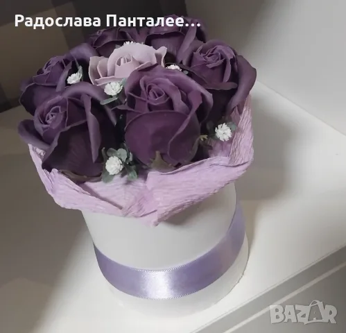 Кошници и Кутии със Сапунени Рози- Подаръци, снимка 6 - Ръчно изработени сувенири - 55354569
