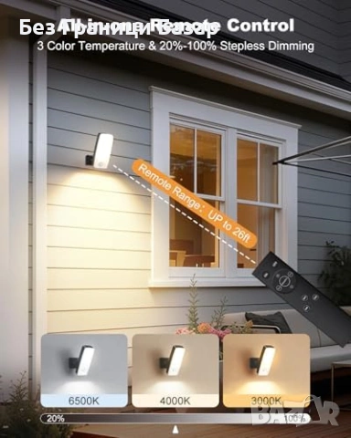 Нова външна Акумулаторна лампа със сензор за движение IP65 3 режима, снимка 6 - Външни лампи - 54057698