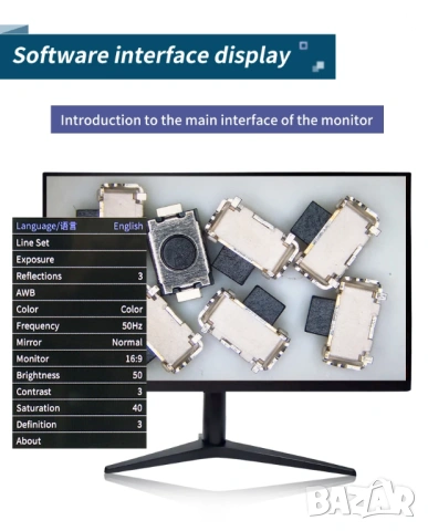 1080P 60FPS HDMI + VGA + USB multi SANQTID TD-VB20A дигитална камера за микроскоп, снимка 5 - Камери - 54918190