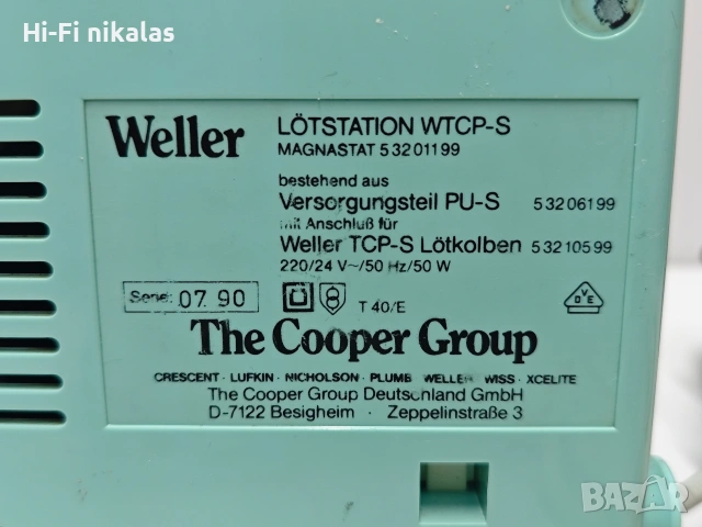 поялник станция за запояване WELLER WTCP-S 50watt, снимка 7 - Поялници и запояване - 54502970