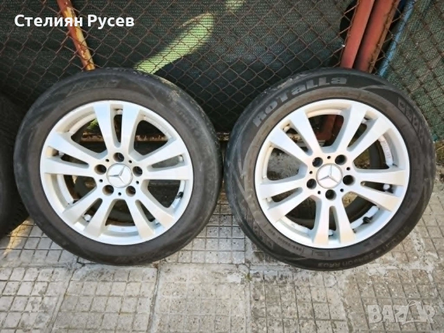 4 бр алуминиеви джанти за mercedes C class  5 x 112 / 16 цола -цена 210 евро  16 цола демонтирани от, снимка 12 - Гуми и джанти - 55051055