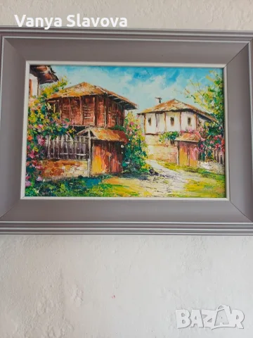 Авторска маслена картина от с. Боженци, снимка 4 - Картини - 55424571