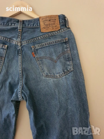 Мъжки дънки W33 L34 (размер M) Levi’s 630 Vintage оранжев етикет с прав крачол сини, снимка 8 - Дънки - 54661944