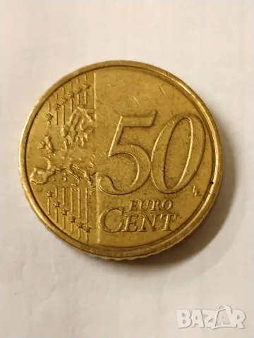 Монета от 50 евро цента , снимка 2 - Нумизматика и бонистика - 55472655