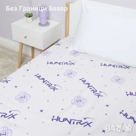 Нов официален K-Pop Demon Hunters чаршаф с ластик 90x190 Netflix единично легло
